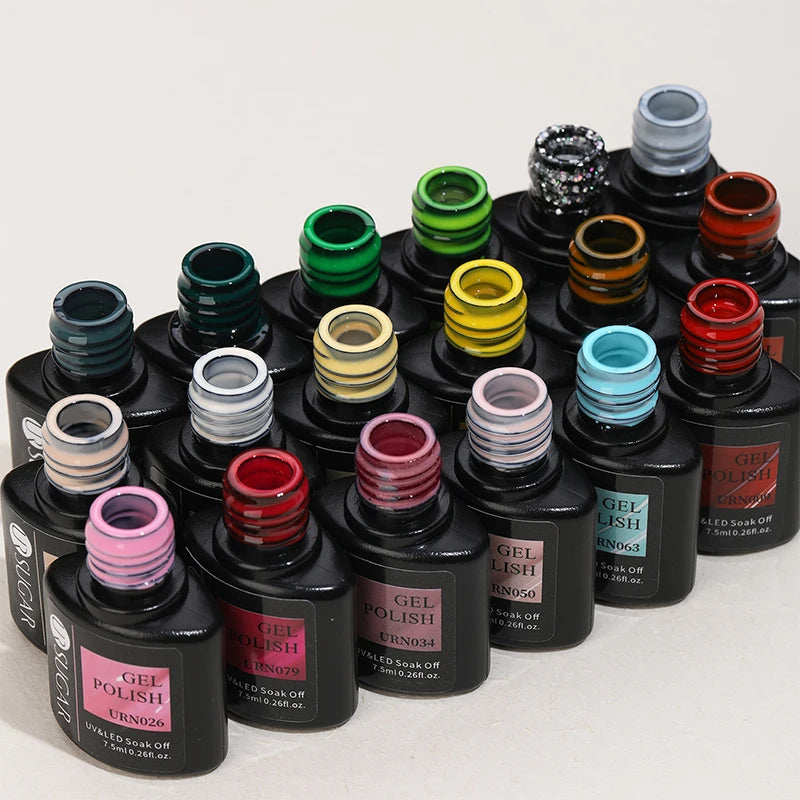 UR SUGAR 7/7.5ml Nude Glitter Color Nail Gel Polish Semi-permanent Varnish Soak Off Nail Art Base Top Coat UV LED Gel Manicure