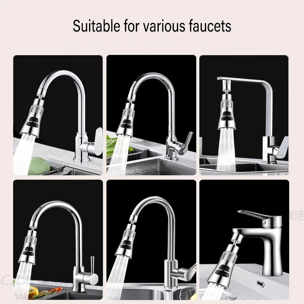 360° Universal Kitchen Faucet Extender With Filter Function Aerator Splash Filter Washbasin Faucet Bubbler Nozzle Aerator