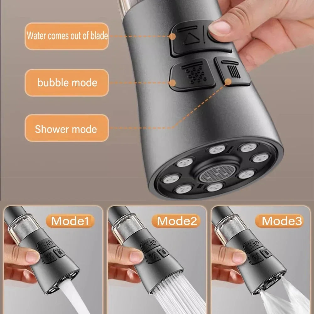 360° Universal Kitchen Faucet Extender With Filter Function Aerator Splash Filter Washbasin Faucet Bubbler Nozzle Aerator