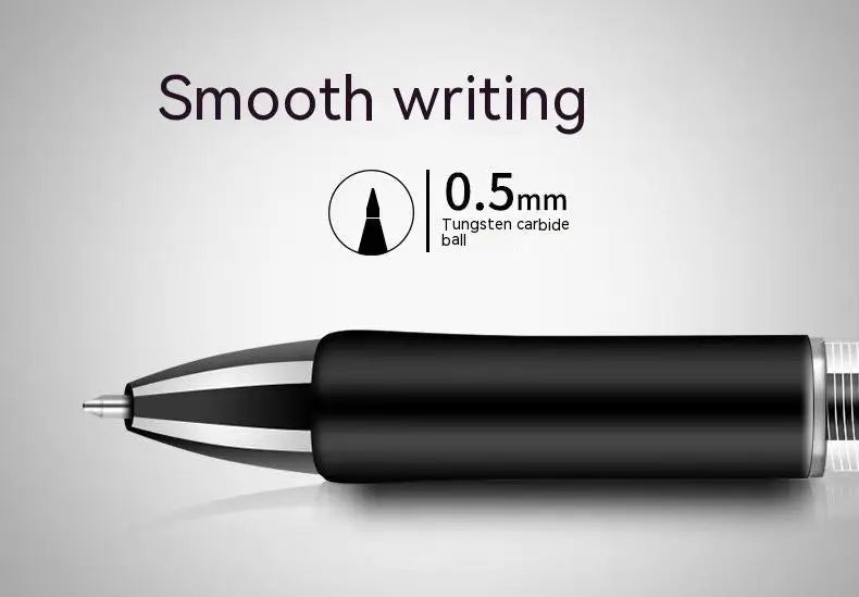 Retractable Gel Pen,Black, Red,Blue Ink Ballpoint for Writing,Office and School Supplies,Stationery,0.5mm Retractable,12 Pcs Box