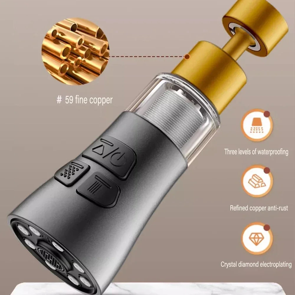 360° Universal Kitchen Faucet Extender With Filter Function Aerator Splash Filter Washbasin Faucet Bubbler Nozzle Aerator