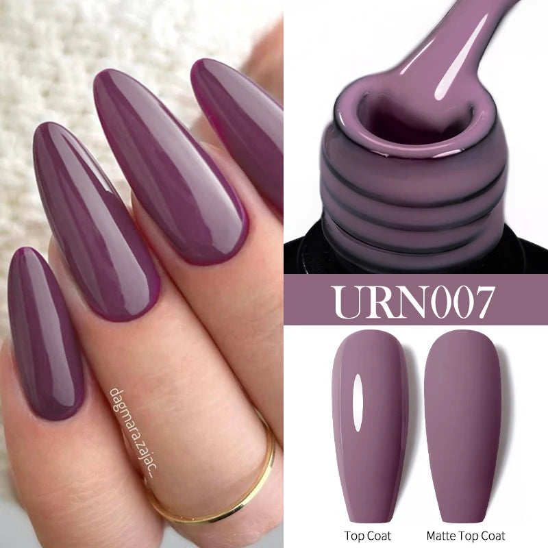 UR SUGAR 7/7.5ml Nude Glitter Color Nail Gel Polish Semi-permanent Varnish Soak Off Nail Art Base Top Coat UV LED Gel Manicure