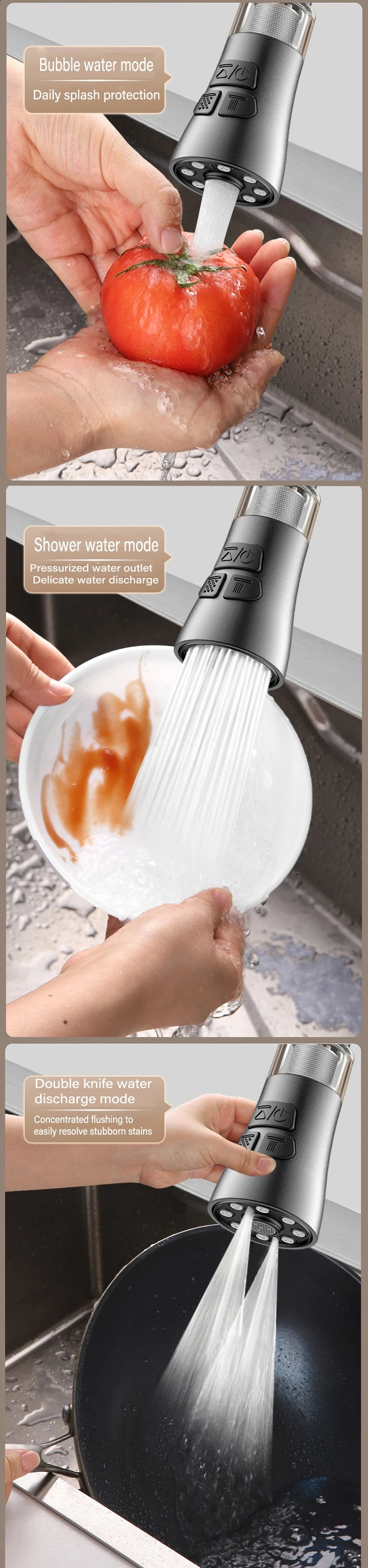 360° Universal Kitchen Faucet Extender With Filter Function Aerator Splash Filter Washbasin Faucet Bubbler Nozzle Aerator