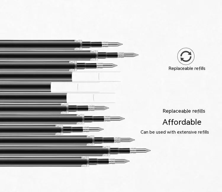 Retractable Gel Pen,Black, Red,Blue Ink Ballpoint for Writing,Office and School Supplies,Stationery,0.5mm Retractable,12 Pcs Box