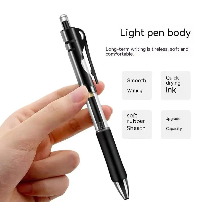Retractable Gel Pen,Black, Red,Blue Ink Ballpoint for Writing,Office and School Supplies,Stationery,0.5mm Retractable,12 Pcs Box