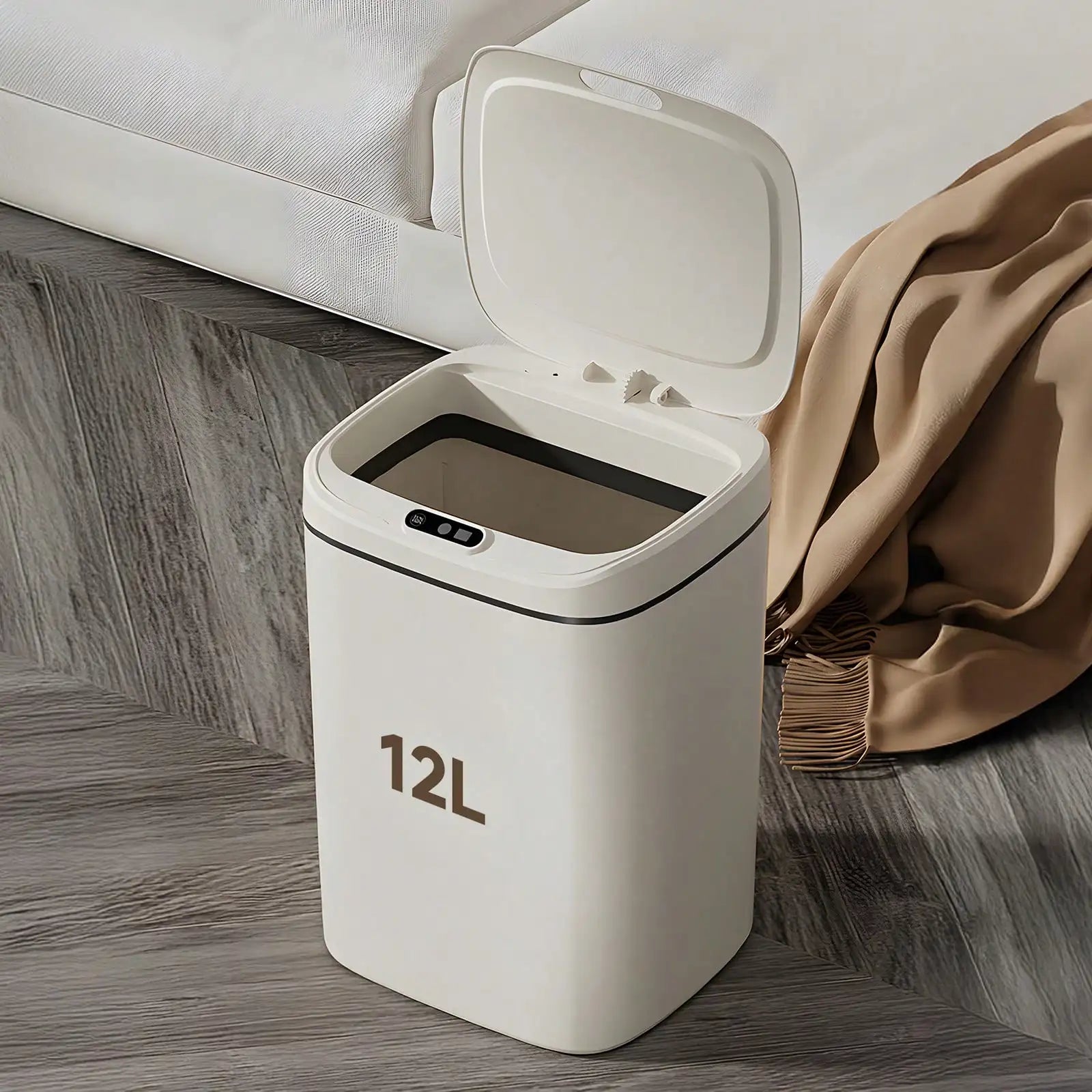 LOVEWE 3.17 Gallon / 4.23 Gallon Bathroom Trash Can With Lid, Non-Contact Automatic Motion Sensor, Smart Sensor Trash Can