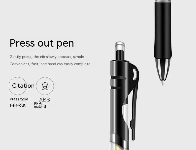 Retractable Gel Pen,Black, Red,Blue Ink Ballpoint for Writing,Office and School Supplies,Stationery,0.5mm Retractable,12 Pcs Box
