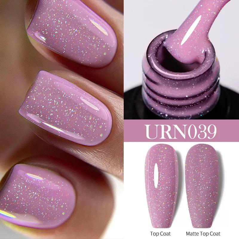 UR SUGAR 7/7.5ml Nude Glitter Color Nail Gel Polish Semi-permanent Varnish Soak Off Nail Art Base Top Coat UV LED Gel Manicure