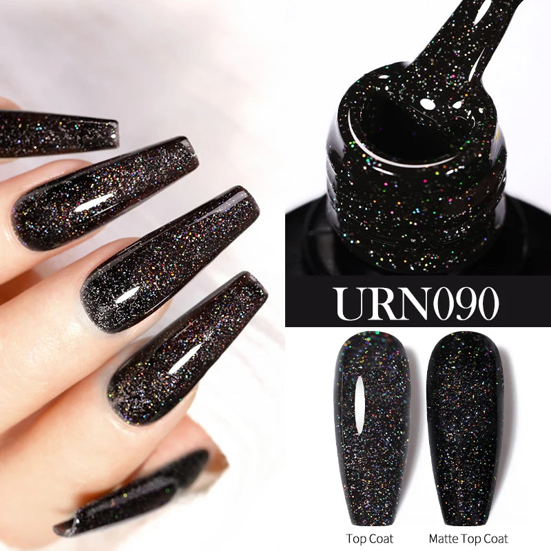 UR SUGAR 7/7.5ml Nude Glitter Color Nail Gel Polish Semi-permanent Varnish Soak Off Nail Art Base Top Coat UV LED Gel Manicure