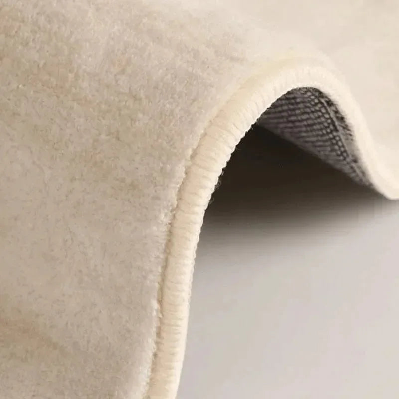 VIKAMA Cream Irregular Carpet Simple Bedroom Carpet Living Room Lounge Area Home Decor Carpet